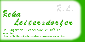 reka leitersdorfer business card